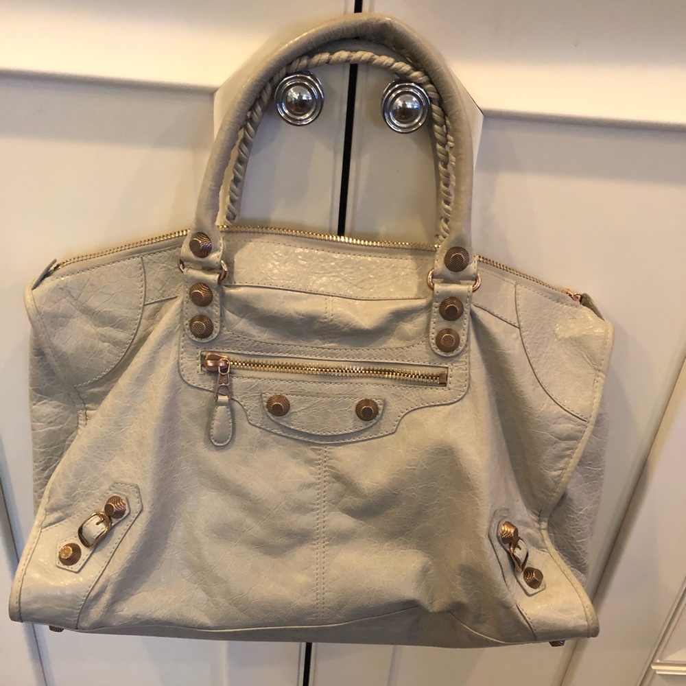BALENCIAGA Agneau Giant /Gold Work Anthracite